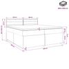 Box Spring Bed with Mattress Light Gray 200 X 200 Cm Fabric