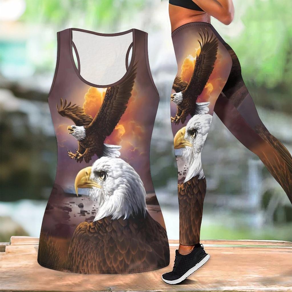 Animal Printed Yoga Outfit for Women Fashion Workout Leggings Fitness Sports Casual Yoga Set Sports Suit