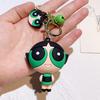 Cute Anime The Powerpuff And Girls Series Key Chain Kawaii Cartoon Role Creativity Backpack Keychain Girls Gift