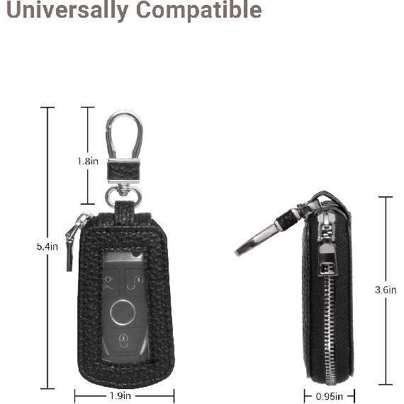 Yuoyar Premium Leather Key Fob Case - Universal Car Key Holder