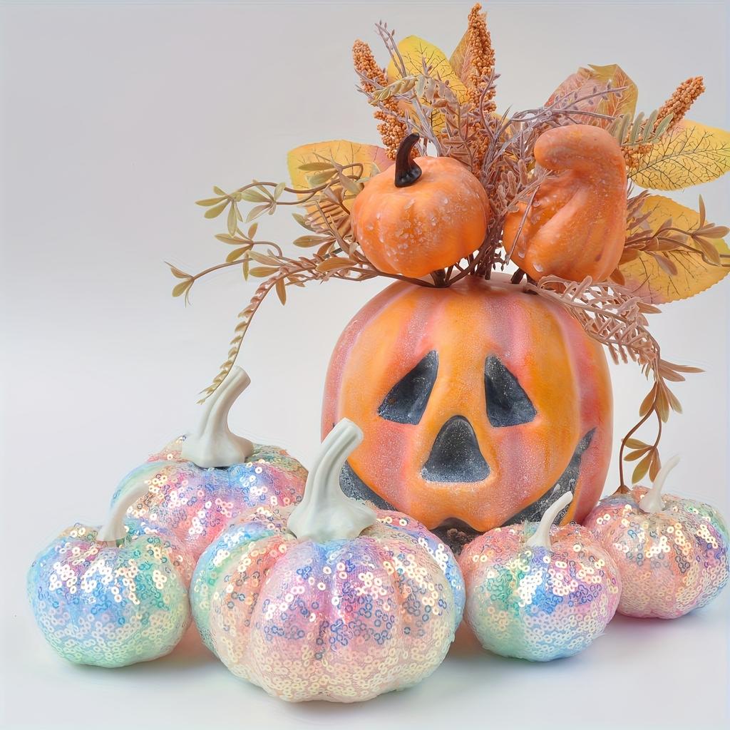5PCS Artificial SequinsRealistic Foam Fake Vegetables Are Suitable For Halloween Fireplace Table Decoration