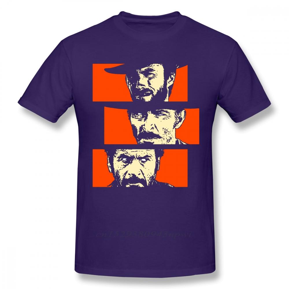 The Good the Bad and Ugly Blondie Angel Eyes Tuco Cowboy T Shirt Male Quality Il buono brutto cattivo Crewneck Tee shirt