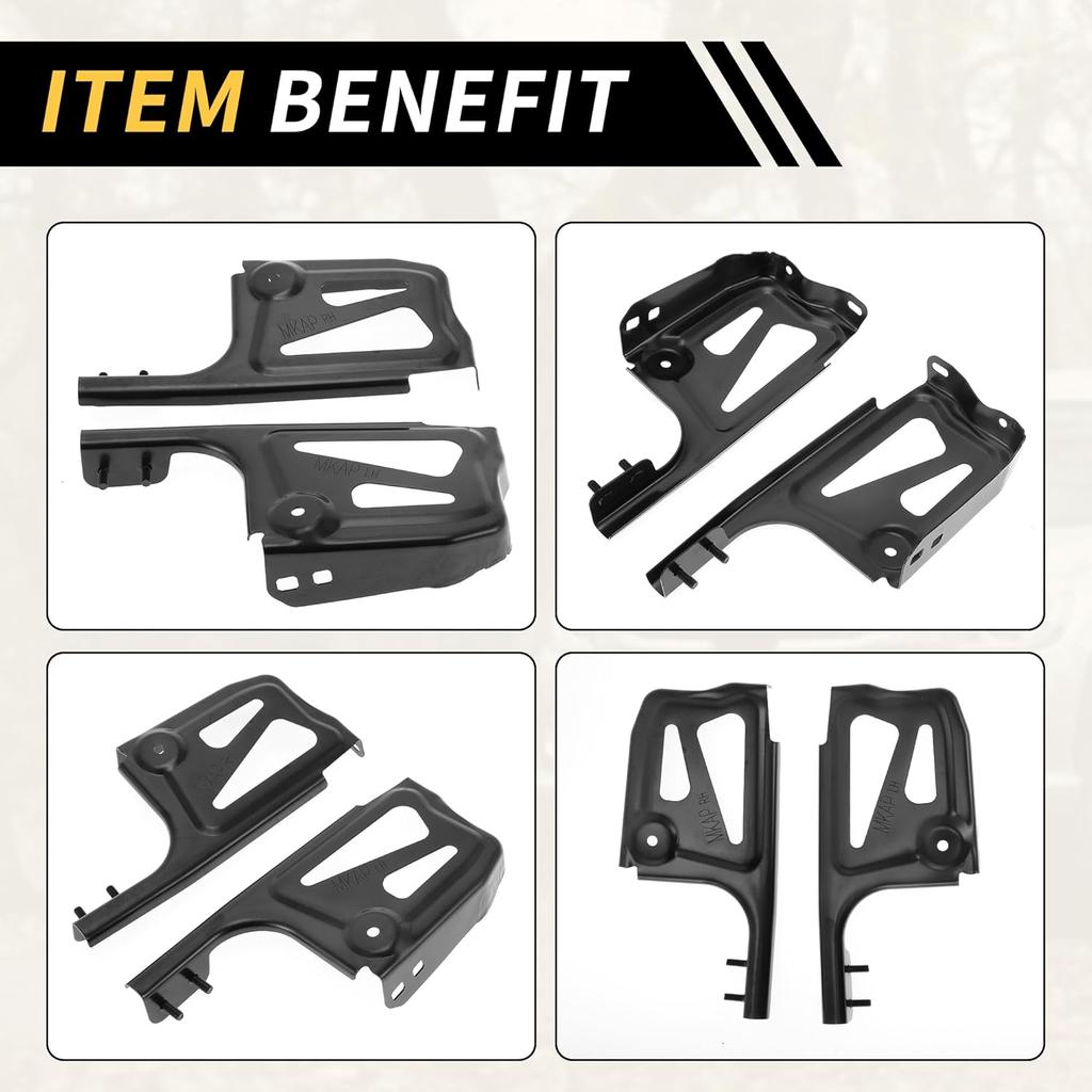 1 Pair Front Bumper Support Bracket for Toyota Tacoma 2016-2021 Left Right Side Bumper Frame Support Retainer Bracket Hold Mount Set No.5327404040