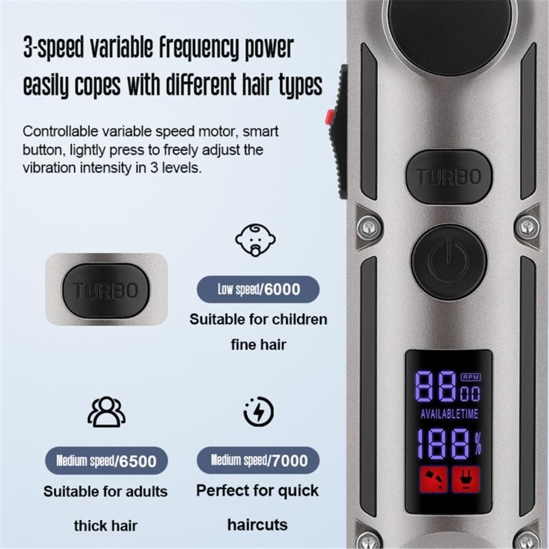 Rechargeable Wireless Hair Trimmer Grooming Cutter Electric Shear Beard Hair Cutting Machine Edge Outline Fast Charging