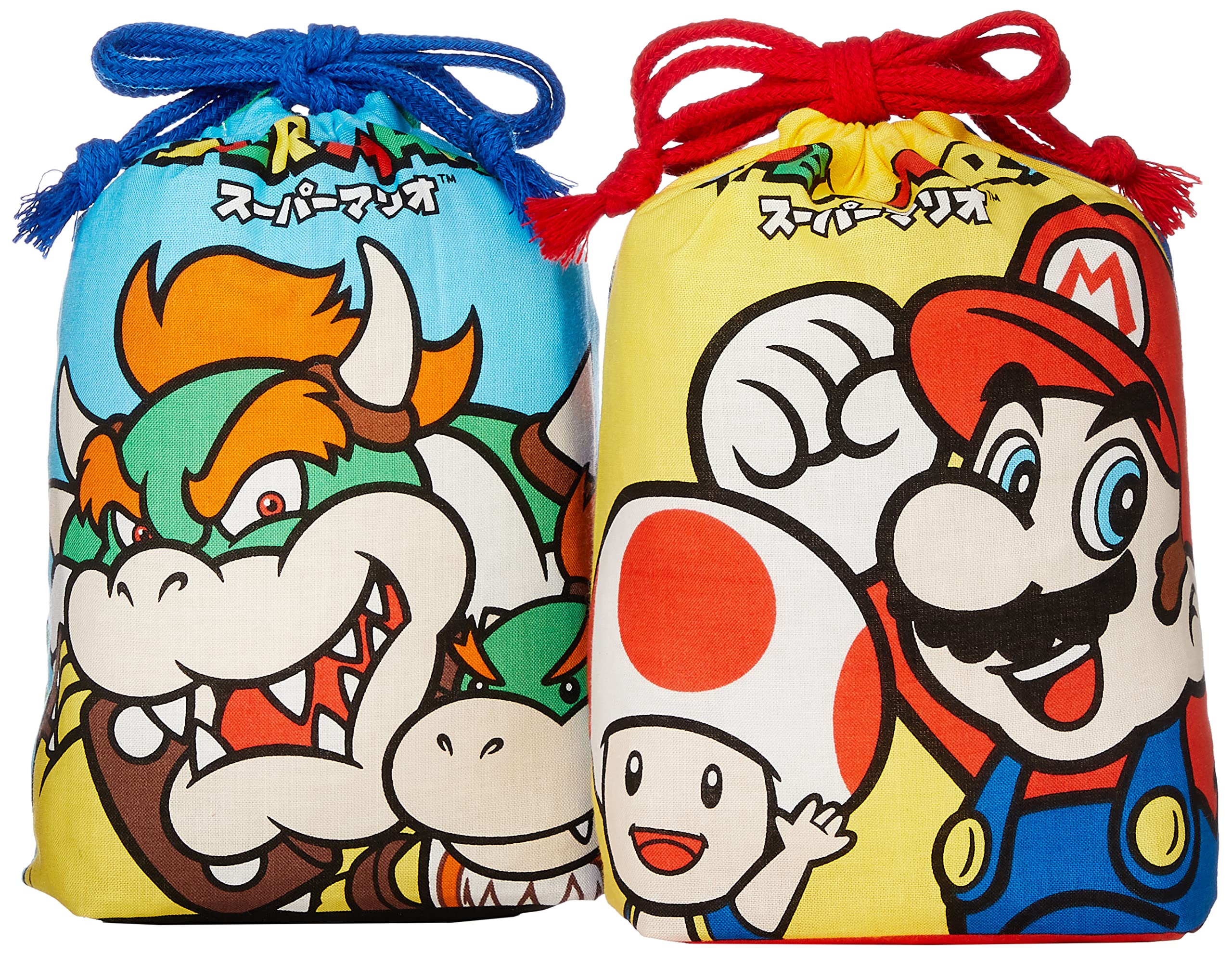 

Skater Lunch Box Drawstring Bag with Set of Super Mario Made in Gusset, 2, Design, Boys Size, Japan, KB64WN-A