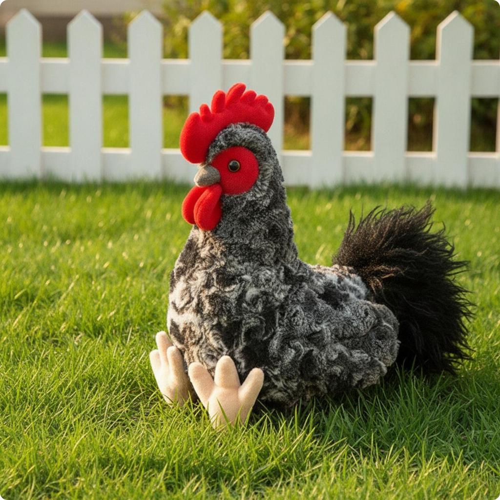 Stuffed Chicken Soft Cuddly Mother Hen for Kids, Young Children, Playroom,
