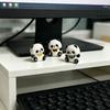 3 Pcs Mini Panda Figurines, Cute Resin Panda Fairy Garden Accessories, Cartoon Tiny Animals Cake Topper for DIY Craft, Aquarium, Car