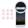 Selfie LED Ring Flash Light Portable Phone Selfie Lamp Luminous Clip Lamp for iPhone(Black)