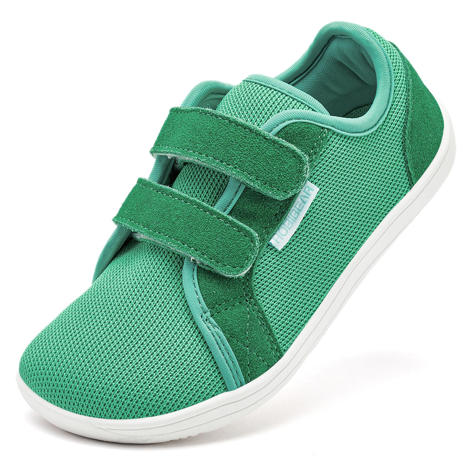 

HOBIBEAR Boys Girls Barefoot Shoes Hook Loop Wide Toe Sneakers Mesh Lightweight Breathable Shoes(Toddler/Little/Big Kid) 36 зелений