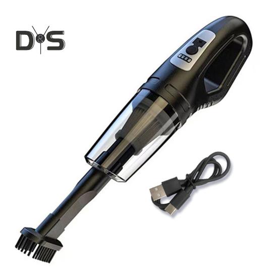 

Автомобильный пылесос с беспроводной зарядкой через USB, долгим сроком службы аккумулятора, моющимся фильтром и мощным всасыванием. чёрный