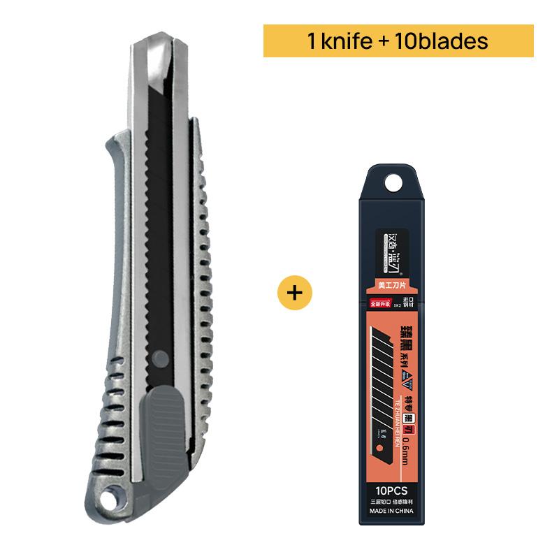 Large Art Knife Large Blade Heavy Stainless Steel Thickened Multi-Purpose Wallpaper Knife Tool Knife Stationery Cutting Supplies