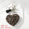 Creative Leopard Print Rhinestone Keychain, Japanese and Korean Fashion Keychain Pendant, Bag Jewelry Pendant, Spot.