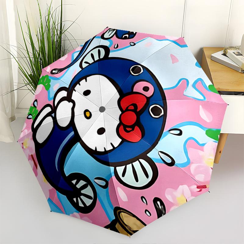 

1pc Hello Kitty Umbrella - Automatic Opening & Closing, Foldable Design, Iron Frame, Outdoor Use, Festival Gift, Suitable for Fans, Travel, Daily Use,