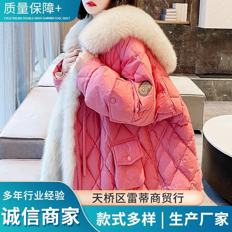 

Зимняя новая имитация большого лисьего меха воротник хлопковая одежда женская кожаный чехол имитация меха лацкан пальто молодой S розовый