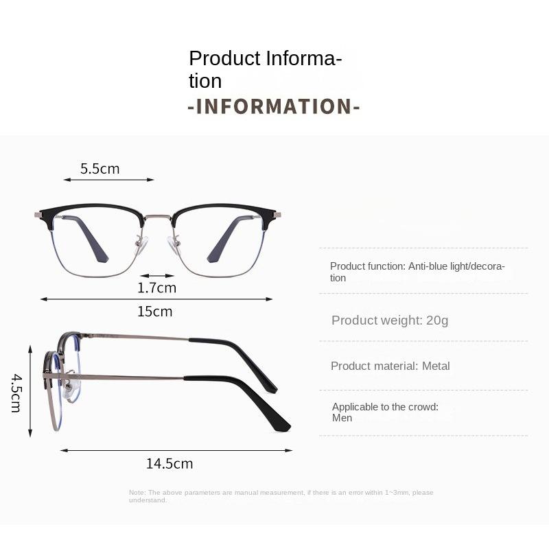 Men's Business Reading Glasses Luxury Design Metal Frame Anti Blue Light Presbyopia Glasses Ultra Light High-definition Eyewear