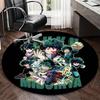 1pc My Hero Academia Midoriya Anime Cartoon Design Round Carpet for Office Chair Mat, NonSlip Rug Suitable for Home Decor, Living Room