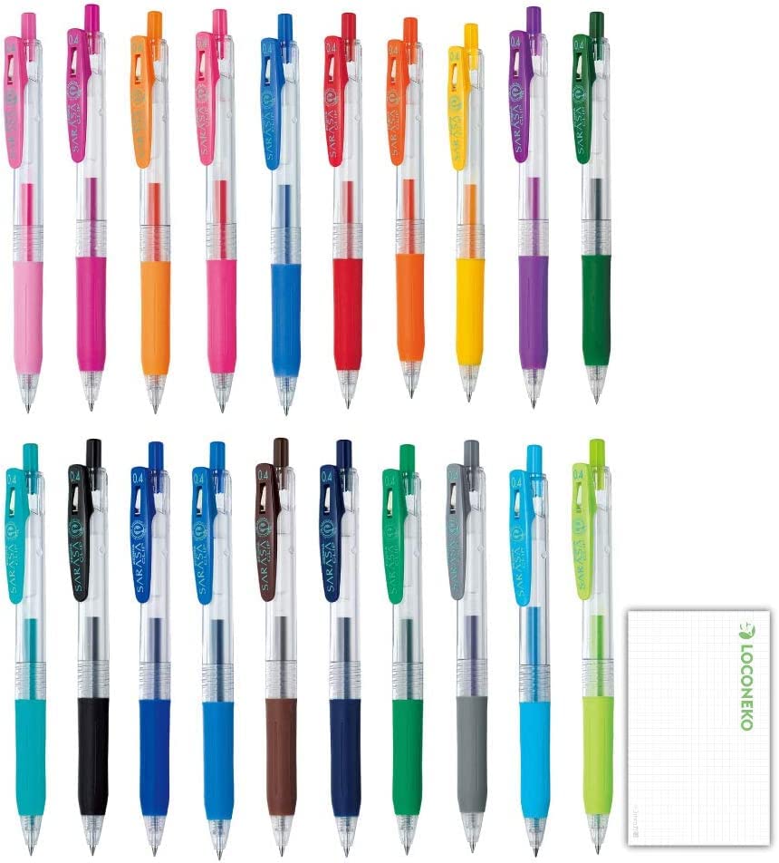 

Набор Zebra Sarasa Clip Loconeko Набор пробной бумаги 20 цветов + (JJS15 0.4мм)