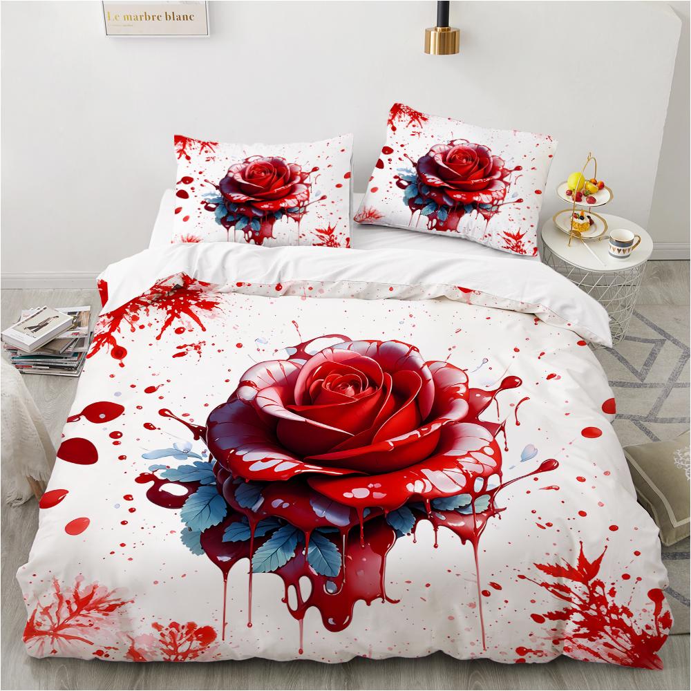 Padrão colorido retrô de borboleta com impressão 3D (conjunto de três peças) conjunto de cama de casal queen size fronha edredom