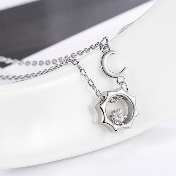 Maison De She Women'S Necklace Twilight Sun And Moon Pendant Bcn010