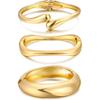 Klobige Gold-Armreif-Armbänder für Damen, Zartes 14 Karat Goldplattiertes Großes Stapelbares Armreif-Set, Trendiges Statement-Manschettenarmband-Stapel Mode-Schmuck Geschenke
