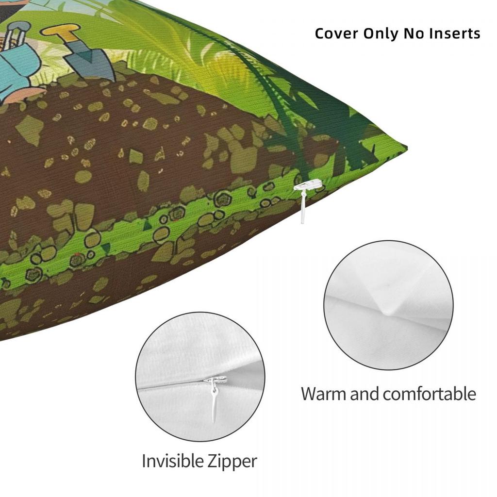 Classic Cartoon Little Mole Print Pillow Cover Funny Pillow Case Soft Custom Cushion Cover Pillowcases For Sofa Home Decorative