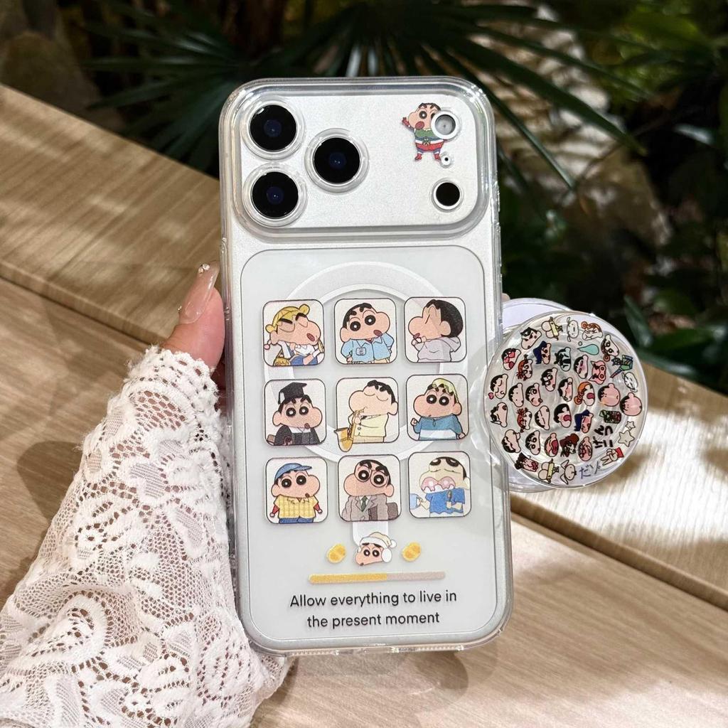 Magnetic Suction Transparent Cute Case for Apple iPhone 17 Pro Max