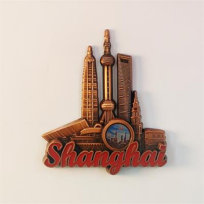 China Shanghai Oriental Pearl TV Tower 3D Stereoscopic Tourism Souvenirs Metal Decoration Home Refrigerator Magnets