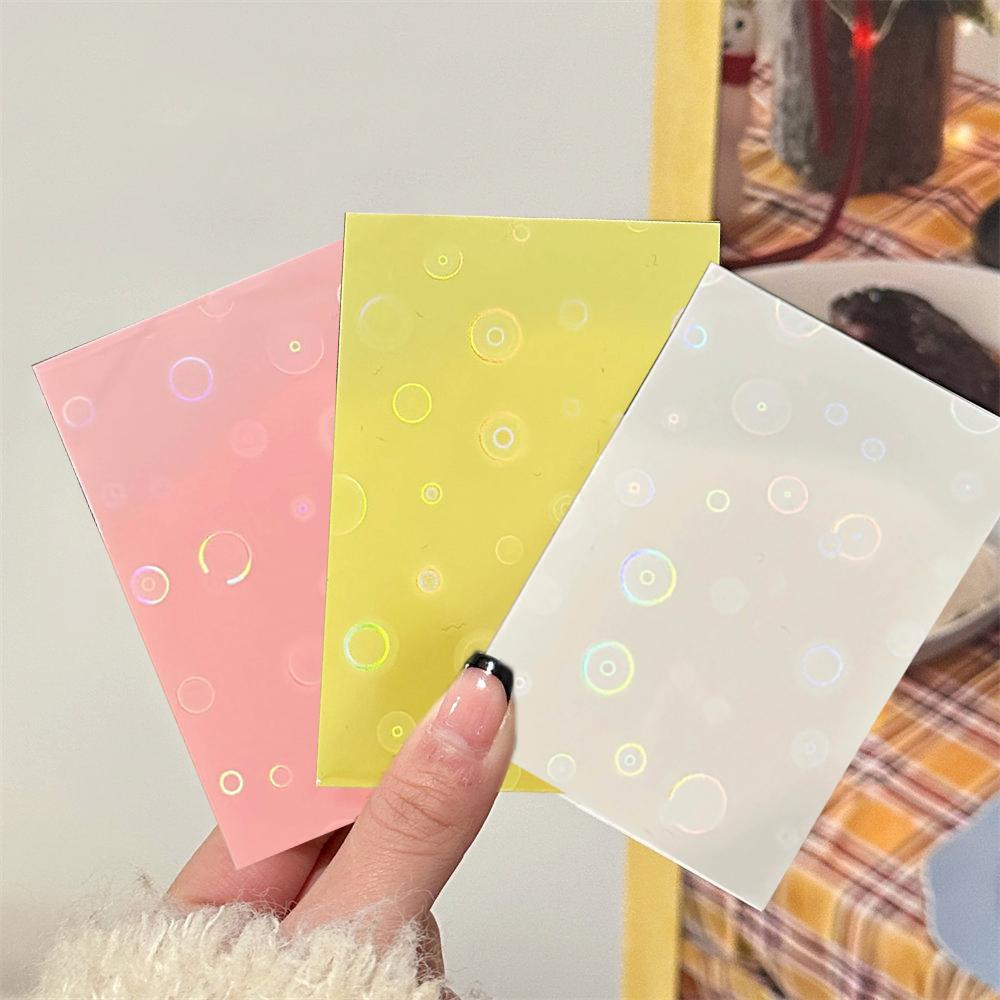 11pcs/pack Colored Bubble Ins Toploader Idol Photo Card Holder 1 Inch Photocard Sleeves Photo Anti-scratch Card Protective Case