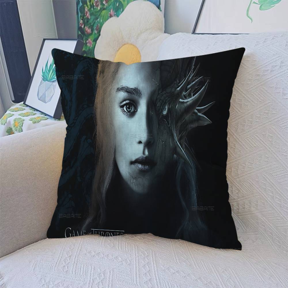 Funda de Almohada para Cojín Película G-Juego de Tronos Funda de Almohada Sala de Estar Sofá Decoración del Hogar Personalizada