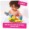 TOMY Toomies Piraten-Bade-Baby-Badespielzeug, Dusch-Baby-Spielzeug für Wasserspiele in der Badewanne, Kinder-Badespielzeug geeignet für Kleinkinder & Kinder, Jungen & Mädchen ab