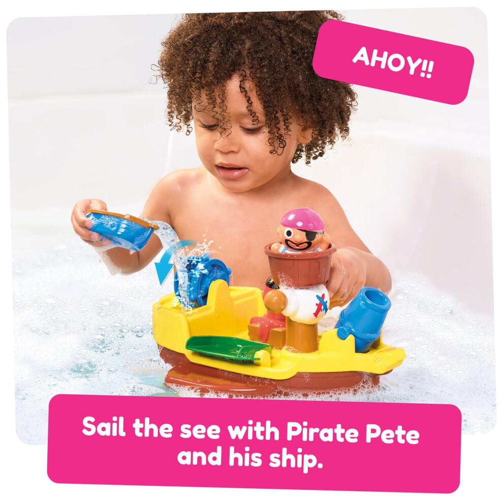 TOMY Toomies Piraten-Bade-Baby-Badespielzeug, Dusch-Baby-Spielzeug für Wasserspiele in der Badewanne, Kinder-Badespielzeug geeignet für Kleinkinder & Kinder, Jungen & Mädchen ab