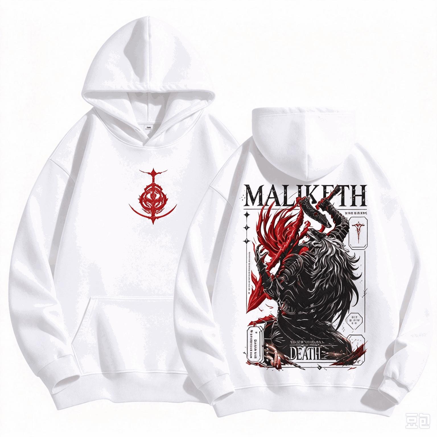Elden Ring Grafik Hoodies Herbst Winter Herren Manga Vintage Oversized Unisex Streetwear Trendig Sport Grafik Y2k Kurze Ärmel Klassisch M white
