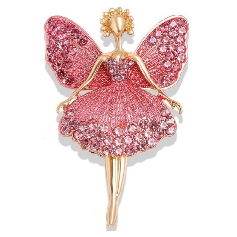 Unique Rhinestone Ballet Dancer Pin for Women and Girls Stylish Jewelry for Events