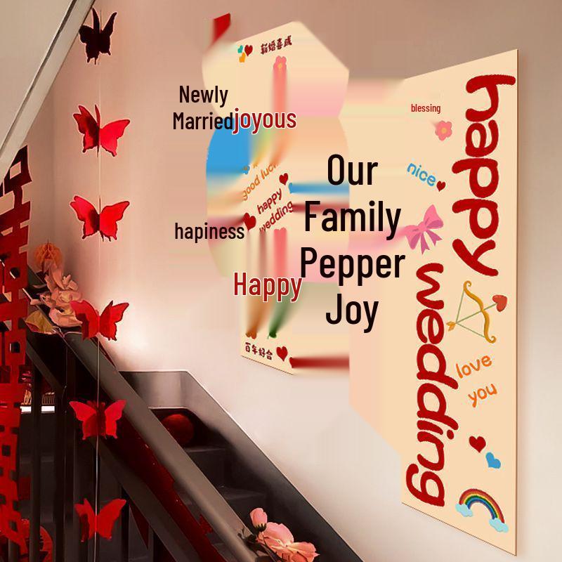 Wedding Staircase & Room Decor Set: Balloons & Floral Handrail Accents