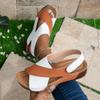 Sandali Donna con Zeppa e Punta Aperta Sandali Casual con Cinturini Incrociati Calzature Estive con Cinturino alla Caviglia Regolabile
