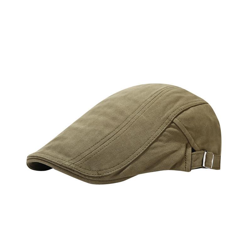 Classic British Style Cotton Newsboy Cap With Sun Protection For Men And Women