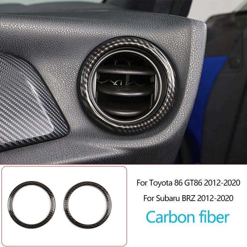 För Toyota 86/Subaru BRZ 2012-2020 ABS Kolfiber Interiörsats Instrumentbräda Mittkonsol Växelspakspanel Skydd Dekaler