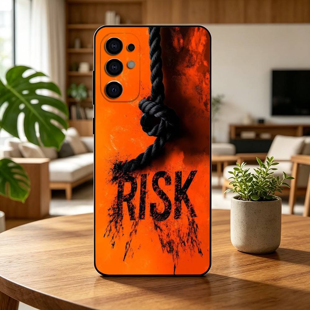 Day Trader RISK RICH   Phone Case For Samsung S25,S24,S21,S22,S23,S30,Ultra,S20,Plus,Fe,Lite,Note,10,Black Cover