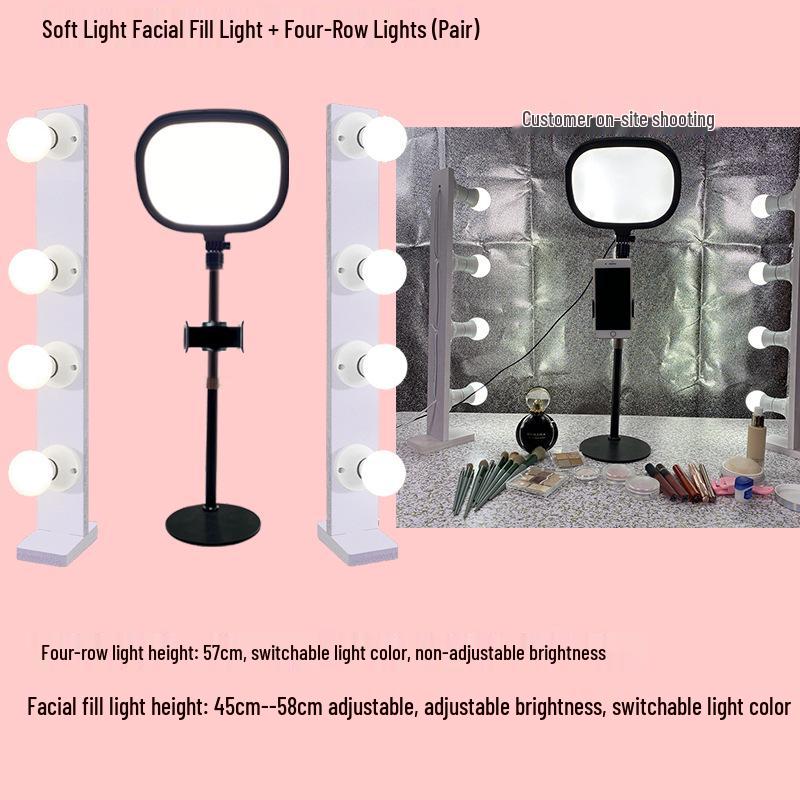 Live Streaming LED Beauty Light with Phone Stand (Desktop)