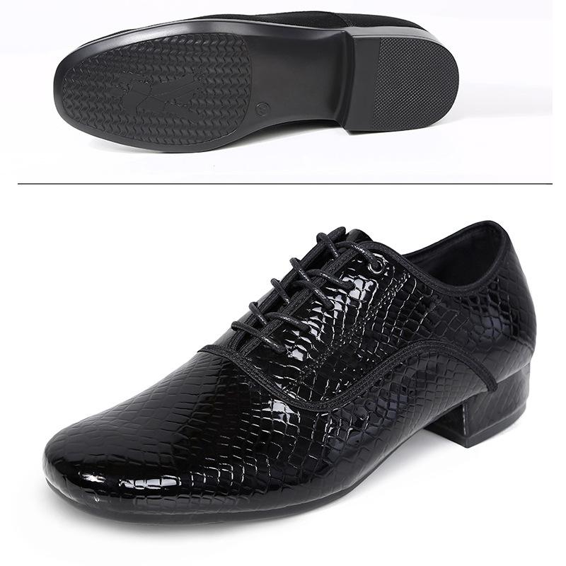 Cowhide modern dance shoes men's soft-soled performance leather ballroom dance ballroom dance Latin dance square dance jazz dance shoes