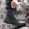 Modische schwarze wasserdichte Wanderschuhe für Herren, hochgeschnittene taktische Outdoor-Original-Swat-Outdoor-Stiefel, Knöchelschuhe für Herren, Arbeits-Sicherheitsschuhe