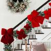 1Pc Christmas Decorations High end Velvet Bow Red Pendant Wine Red Velvet Wedding Decoration Christmas Tree Hanging Decoration