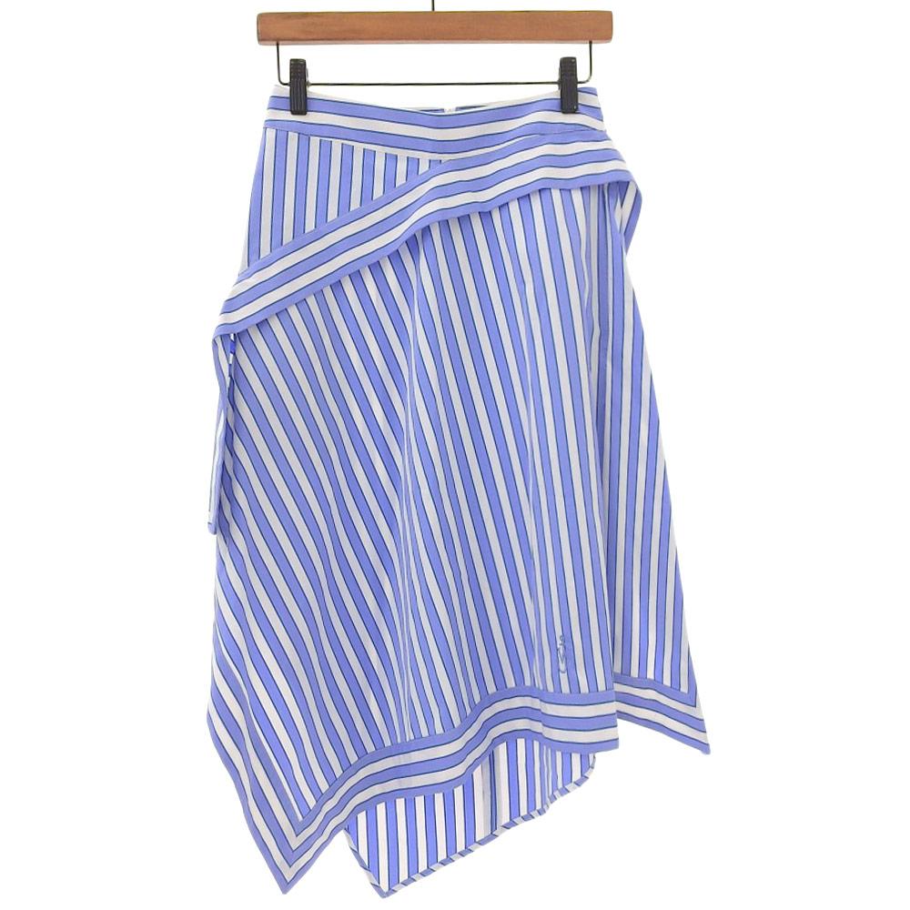 J.W.Anderson JW Anderson Cotton Wrap Skirt, Women's, Blue x White, Size 32, Blue/White skirt 32(EU) Blue / WhiteUsed