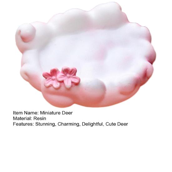Miniature Deer Figurines Tiny Cartoon Resin Forest Animal Figures for Crafts Fairy Garden Accessories Cake Toppers
