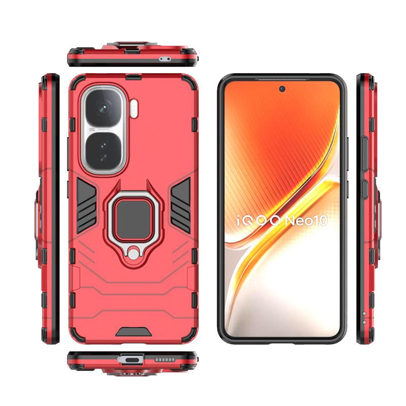 For ViVo iQOO Neo10 Case ViVo iQOO Neo 10 Cover Ring Holder Armor Bumper Shield Protective Back Phone Cases On iQOO Neo10 Funda