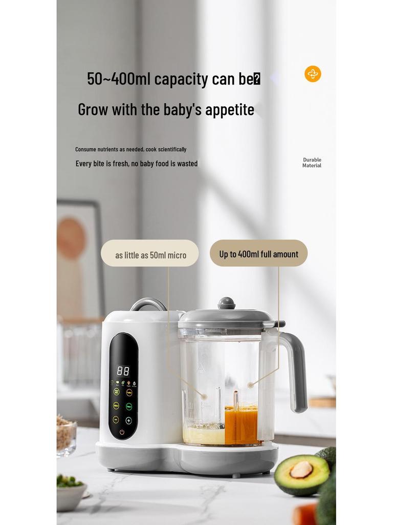 New All-in-One Baby Food Processor: Fully Automatic Blender with Steaming, Cooking, and Timing Functions.
