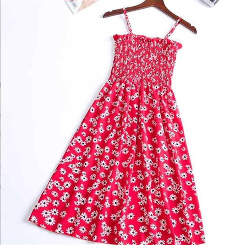 Dámský špagetový pásek s vysokým pasem, mini květinové šaty s potiskem letní plisované dámské šaty bez ramínek