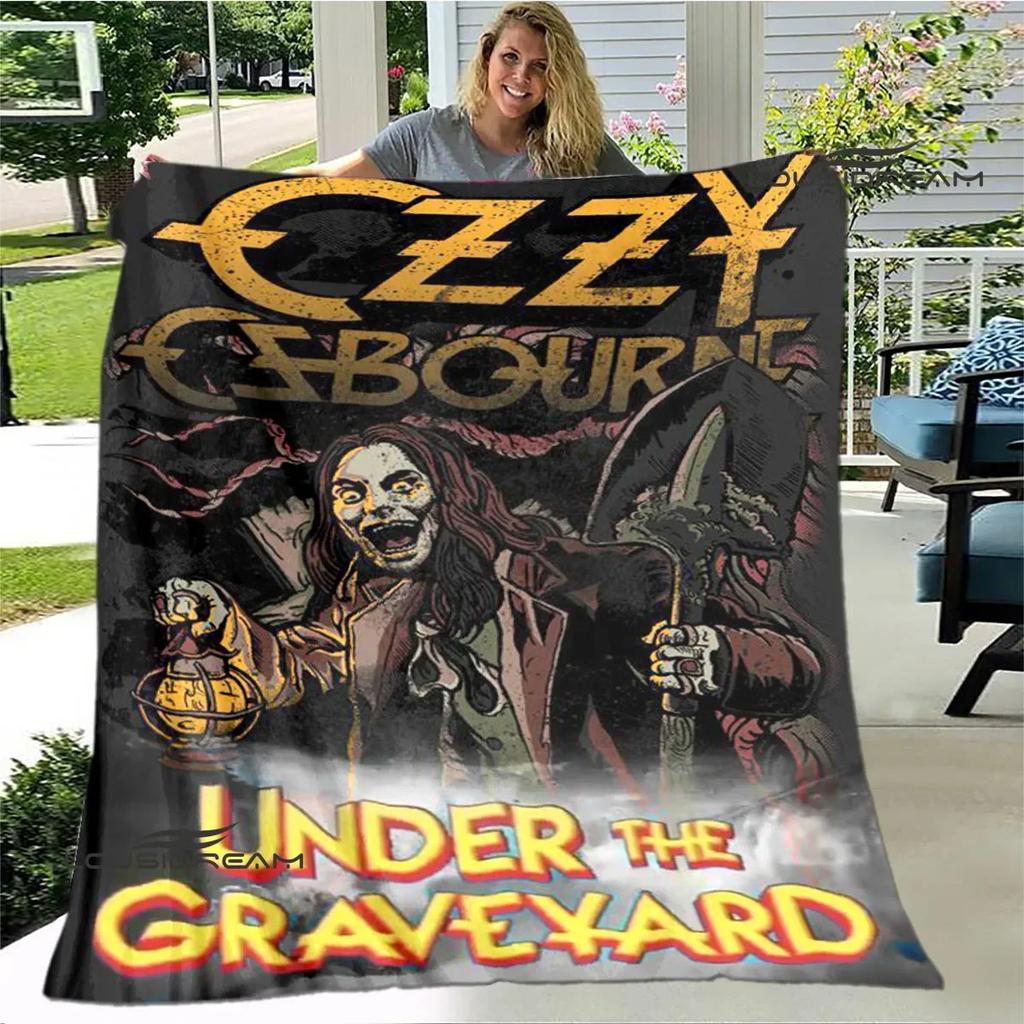 Ozzy Osbourne Retro-Druckdecken zum Warmhalten, weich und bequem, für Zuhause, Reisen, Bettdecke, Bettbezüge, Geburtstagsgeschenk