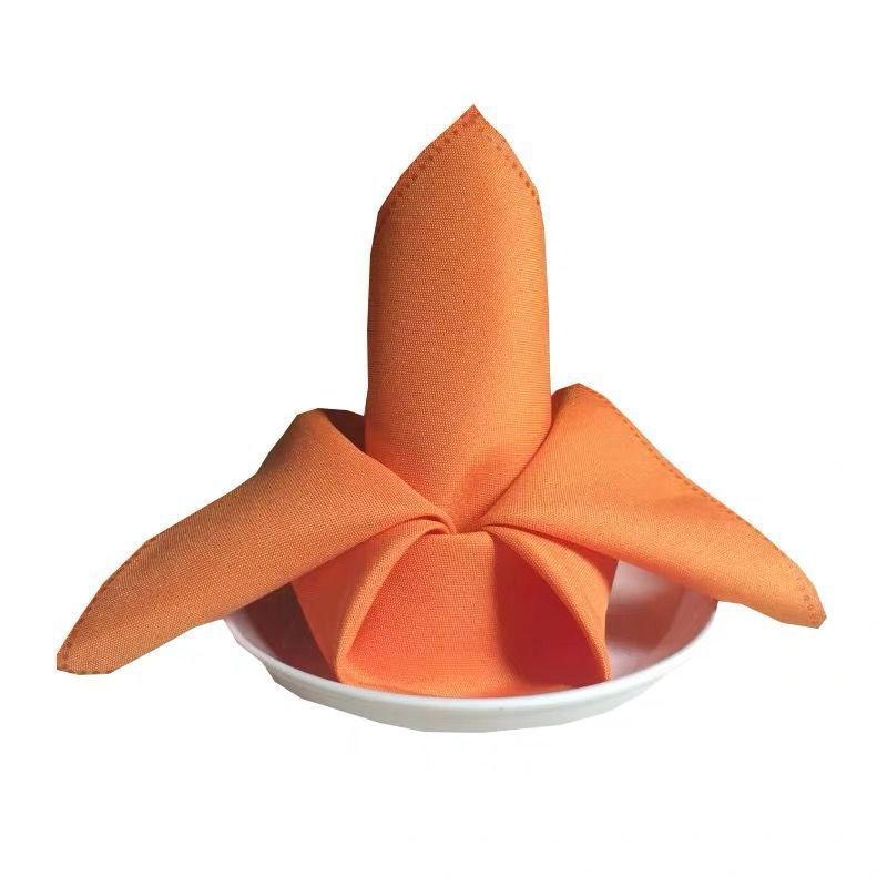 Napkin Cloth, Solid Color Red, Hotel Restaurant, Western Restaurant, Coffee Shop, Placemat Cloth, Folded Flower Saliva Cloth, Cup Wiping Cloth