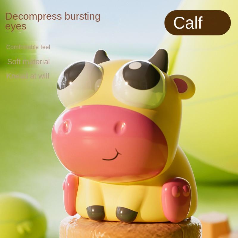 Non-Toxic New Eye Squeeze Cartoon Animal Sensory Toys Fun Novetly Fidget Stress Relief Anxiety Eyeball Bouncing Toy Gifts For Kids Adults